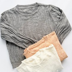 تصویر بلوز بافت گپ آستین بلند 