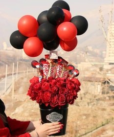 تصویر دسته گل رز ولنتاین 