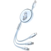 تصویر کابل شارژ پرووان مدل PCC118R سه در یک به طول ۱.۱ متر 