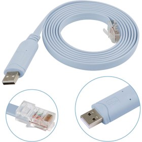 تصویر کابل پروگرام سیسکو با پورت USB Console Cable USB to RJ45 Cable