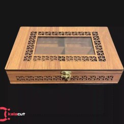 تصویر جعبه دمنوش پذیرایی چهارخانه مدل F0 