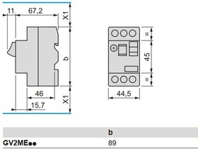 تصویر کلید حرارتی (محافظ موتور) MPCB برند schneider مدل GV2ME04 0.4:0.63 