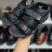 تصویر صندل مردانه رکابدار سه خط کد 1150 رنگ مشکی سایز ۴۰ تا ۴۵ 