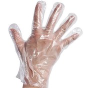تصویر دستکش یکبار مصرف نایلونی نازگل بسته ۱۰۰ عددی 