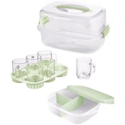 تصویر سرویس چایخوری ۶ نفره لیمون - سبزماچا 