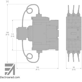 تصویر کنتاکتور خازنی 30 کیلووار 220VAC اشنایدر کد LC1DPKM7 