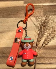 تصویر جاسوئیچی خرسی سیلیکونی مدل BMW 