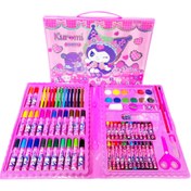 تصویر ست هدیه رنگ آمیزی و تحریر کرومی عروسکی مجموعه 86 عددی 