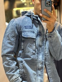 تصویر اوور کت جین تمام خز کد p58 Men's Denim Jackets