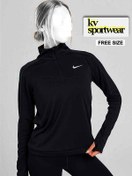 تصویر سویشرت کد 001 نیم زیپ ورزشی زنانه NIKE ا NIKE womens sports half zip sweatshirt code 001 NIKE womens sports half zip sweatshirt code 001