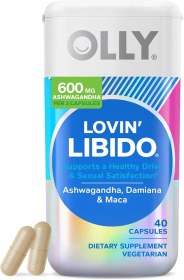 تصویر کپسول‌های OLLY Lovin Libido،، - 40 عددی OLLY Lovin Libido Capsules, Boost Desire With Ashwagandha, Maca & Damiana, Vegetarian, Supplement for Women, 20 Day Supply - 40 Count