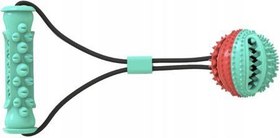 تصویر اسباب بازی سیلیکنی توپ و دسته 