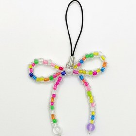 تصویر آویز پاپیون رنگین کمانی 