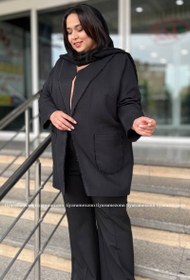 تصویر کت زنانه سایز بزرگ کریستال دوزی کد 269 