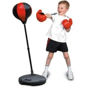 تصویر کیسه بوکس ایستاده کودکانه همراه دستکش 