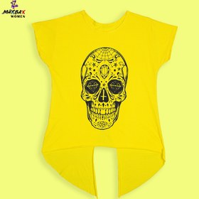 تصویر تیشرت دخترانه طرح اسکلت کد 9258 T-shirt for girls with skeleton design, code 9258