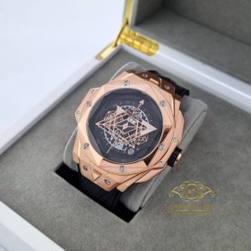 تصویر ساعت هابلوت کهکشانی پشت شیشه ای hublot ht161 