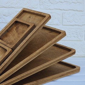 تصویر سینی شش تیکه چوبی 