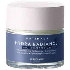 تصویر کرم شب اوریفلیم سری Optimals مدل Hydra Radiance مناسب پوست خشک و حساس ا Oriflame Optimals Hydra Radiance Night Cream Rich Oriflame Optimals Hydra Radiance Night Cream Rich