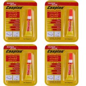 تصویر چسب قطره ای کاسپین مدل super glue حجم 3 گرم بسته 4 عددی 