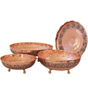 تصویر ست ظروف پذیرایی مسی مدل آفتابگردان کد ZH321.10 