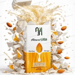 تصویر شیربادام غیر لبنی بدون شکر وگان بدون لاکتوز آژیل ۱لیتری 