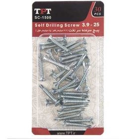 تصویر مجموعه 30 عددی پیچ سرمته تی پی تی مدل SC-1500 TPT SC-1500 Self Drilling Screw Pack Of 30 PCS