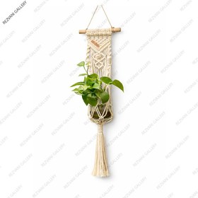 تصویر آویز گلدان مکرومه 