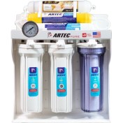 تصویر دستگاه تصفیه آب خانگی نوین تصفیه 7 مرحله شاسی پلاستیکی 