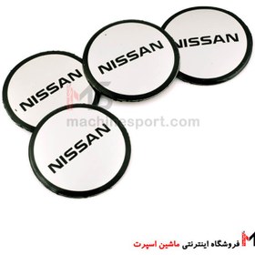 تصویر آرم کاپ رینگ طرح نیسان Nissan نقره ای 