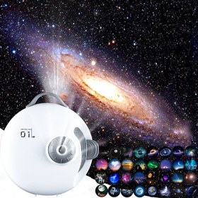 تصویر پروژکتور کهکشانی شارژی 32 در 1 32 in 1 Star Galaxy Planetarium Projector Starry Sky Night Light with Speaker Music