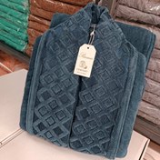 تصویر حوله تن پوش کلاه دار سایز ۱۲۵-۱۴۵ رنگ‌های متنوع 