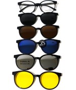 تصویر عینک طبی یونیسکس مناسب خانم و آقا پنج کاوره مگنتی کد TR5507 Unisex prescription glasses suitable for men and women, five magnetic lenses, code TR5507