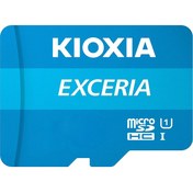 تصویر کارت حافظه microSDHC کیوکسیا EXCERIA کلاس 10 سرعت 100MBps ظرفیت 16 گیگابایت همراه با آداپتور SD 