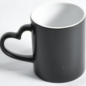 تصویر ماگ حرارتی سرامیکی دسته قلبی جادویی 