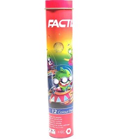 تصویر مداد رنگی فکتیس ۱۲ رنگ استوانه ای 