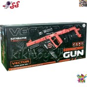 تصویر تفنگ و مسلسل ساچمه ای تیر ژله ای و رگباری اسباب بازی مدل ددپول VECTOR GUN F930E 