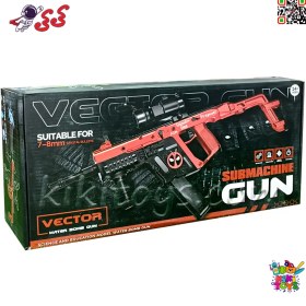 تصویر تفنگ و مسلسل ساچمه ای تیر ژله ای و رگباری اسباب بازی مدل ددپول VECTOR GUN F930E 