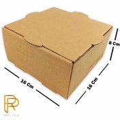 تصویر جعبه برگر درب پیتزایی مقوای ایفلوت بزرگ بدون چاپ (۱۰۰ عددی ) 