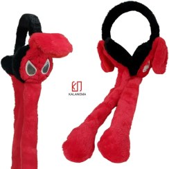 تصویر گوش گیر زمستانی پسرانه طرح اسپایدر من مدل پمپی 