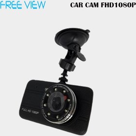 تصویر دوربین ماشین مانیتوردار به همراه دوربین دنده عقب برند فری‌ویو CAR CAM FHD1080P 