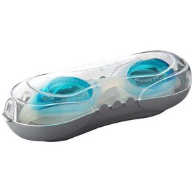 تصویر عینک شنا سفید آبی FOX 