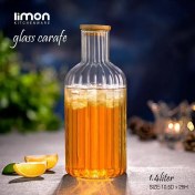 تصویر بطری نوشیدنی لیمون ظرفیت ۱.۴ لیتر درب چوبی 