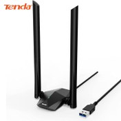تصویر کارت شبکه بی سیم Wi-Fi 6 دوبانده تندا AX1800 مدل U18A Tenda AX1800 Wi-Fi 6 U18A Network card