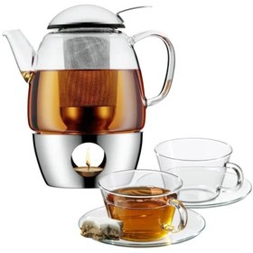 تصویر قوری وارمر دار دبلیو ام اف مدل WMF Tea set SmarTea 