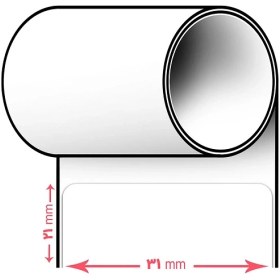 تصویر لیبل رولی 31*21 6000 تایی ا White Paper LABEL- 6000 Pcs White Paper LABEL- 6000 Pcs