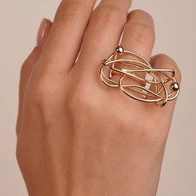 تصویر انگشتر امضا رنگ طلایی 