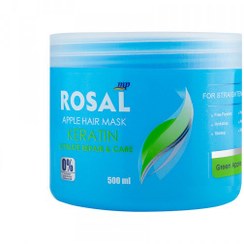 تصویر ماسک موی سیب کراتینه (ترمیم کننده قوی و تقویتی) روزال Keratin apple hair mask (strong repair and strengthening) Rosal