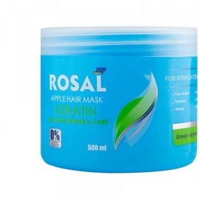 تصویر ماسک موی سیب کراتینه (ترمیم کننده قوی و تقویتی) روزال Keratin apple hair mask (strong repair and strengthening) Rosal