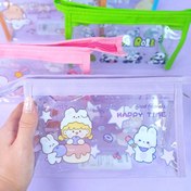 تصویر جامدادی شفاف دورچرمی 